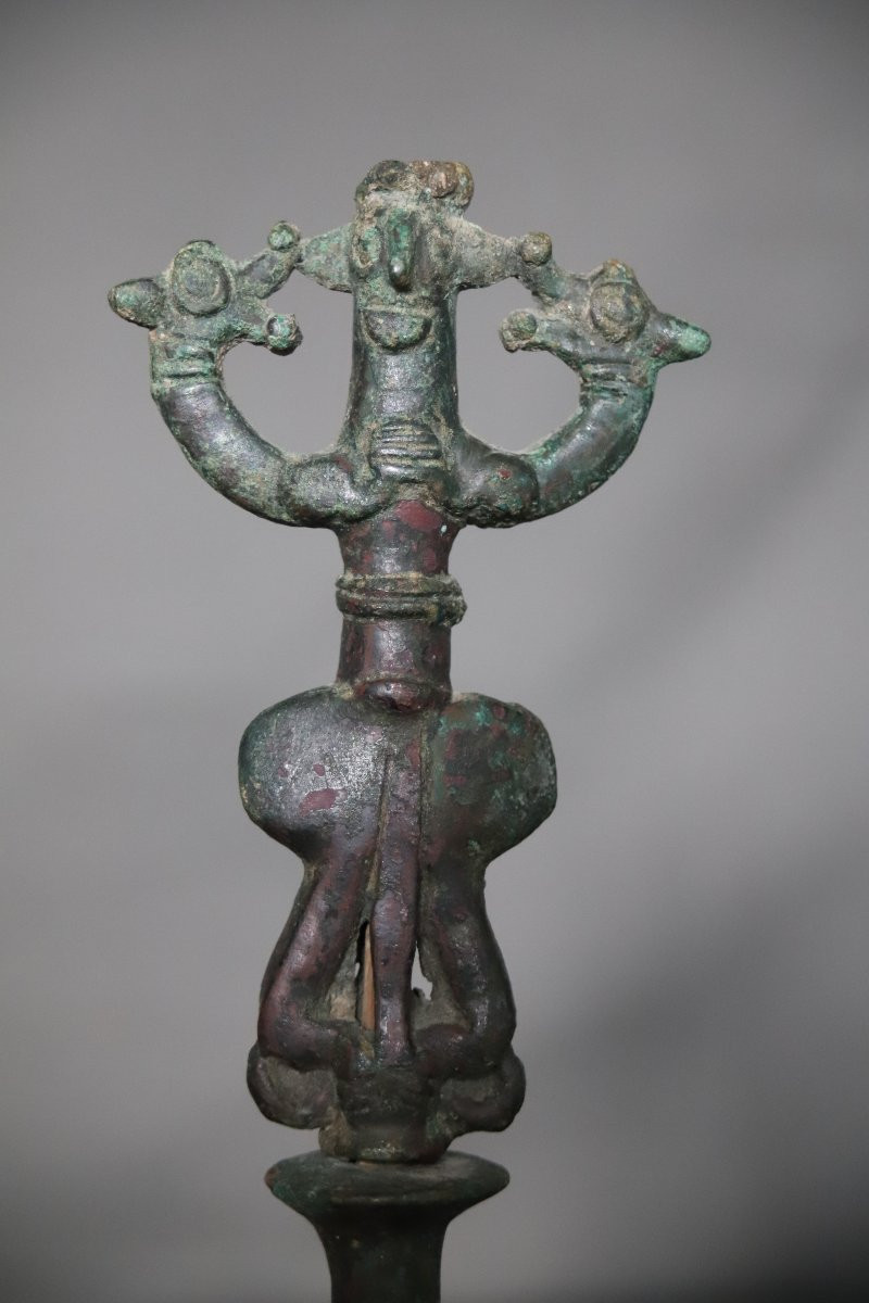 Janiform Funerary Idol Known As The "master Of Animals" - Luristan (luristan), 1100-700 Bc-photo-3