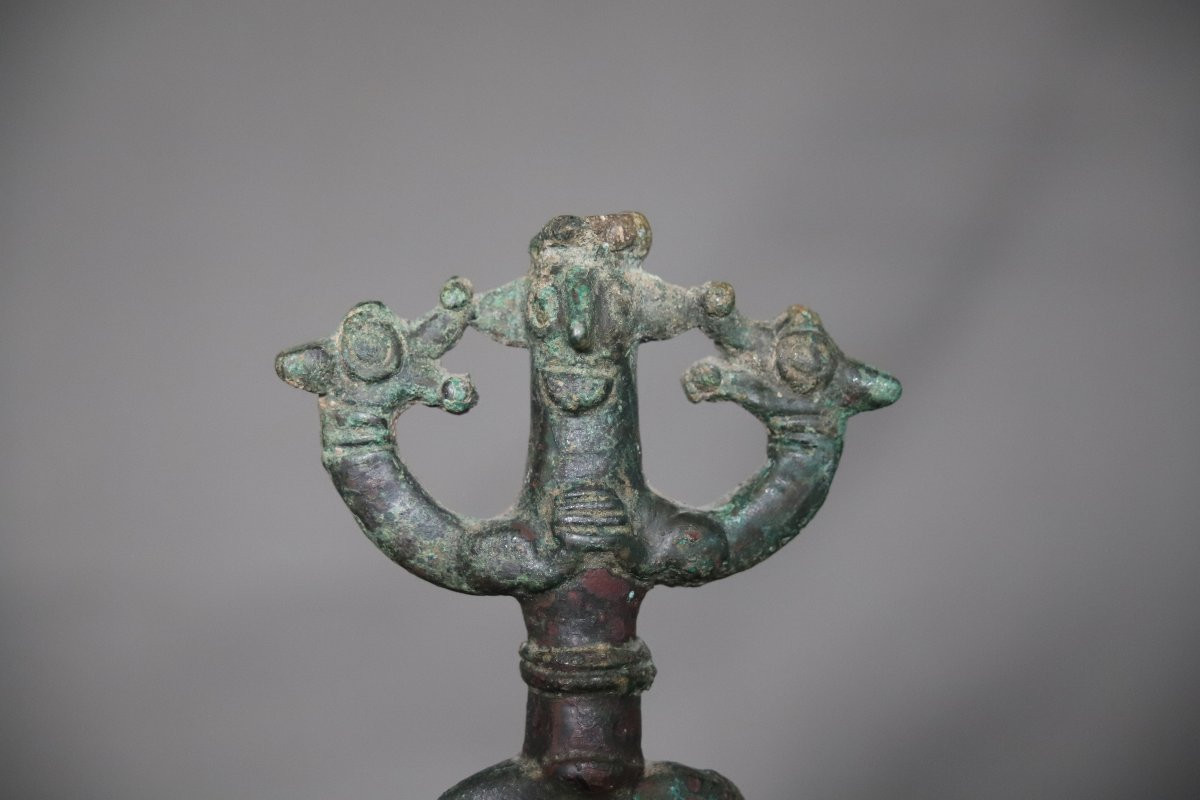 Janiform Funerary Idol Known As The "master Of Animals" - Luristan (luristan), 1100-700 Bc-photo-4
