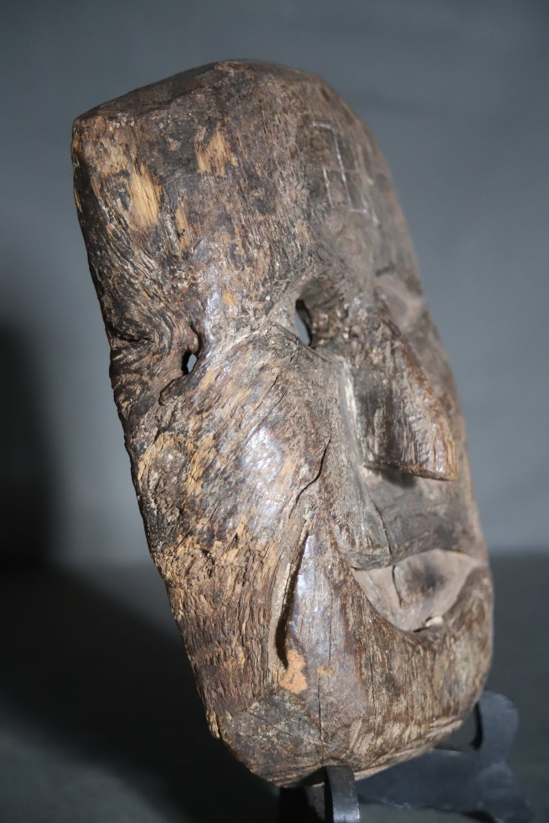 Anthropomorphic Mask With Grimacing Face - Nepal, Middle Hills, 19th-early 20th Century-photo-2