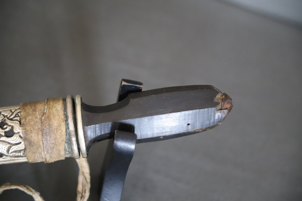 Tibetan Short Dagger - Bhutan Or Tibet, Mid 20th Century-photo-3