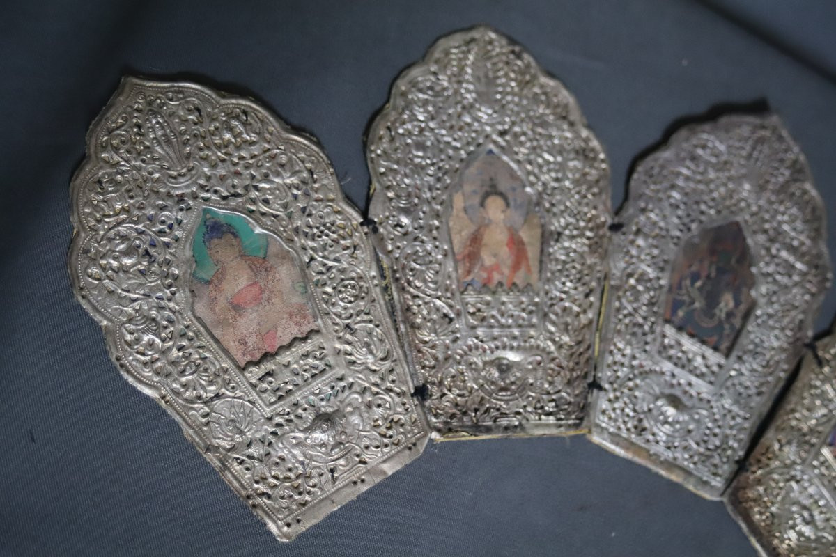 Deux Coiffes Cérémonielles d'Officiant - Probablement Tibet Ou Népal, Vers 1900-photo-4