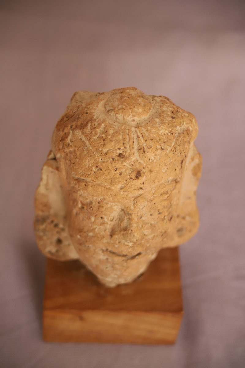 Terracotta Female Head - India, Gupta Period, 4th-6th Century-photo-4