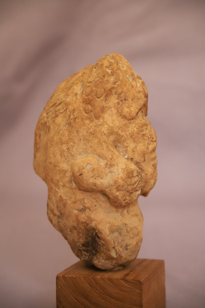 Terracotta Female Head - India, Gupta Period, 4th-6th Century-photo-4