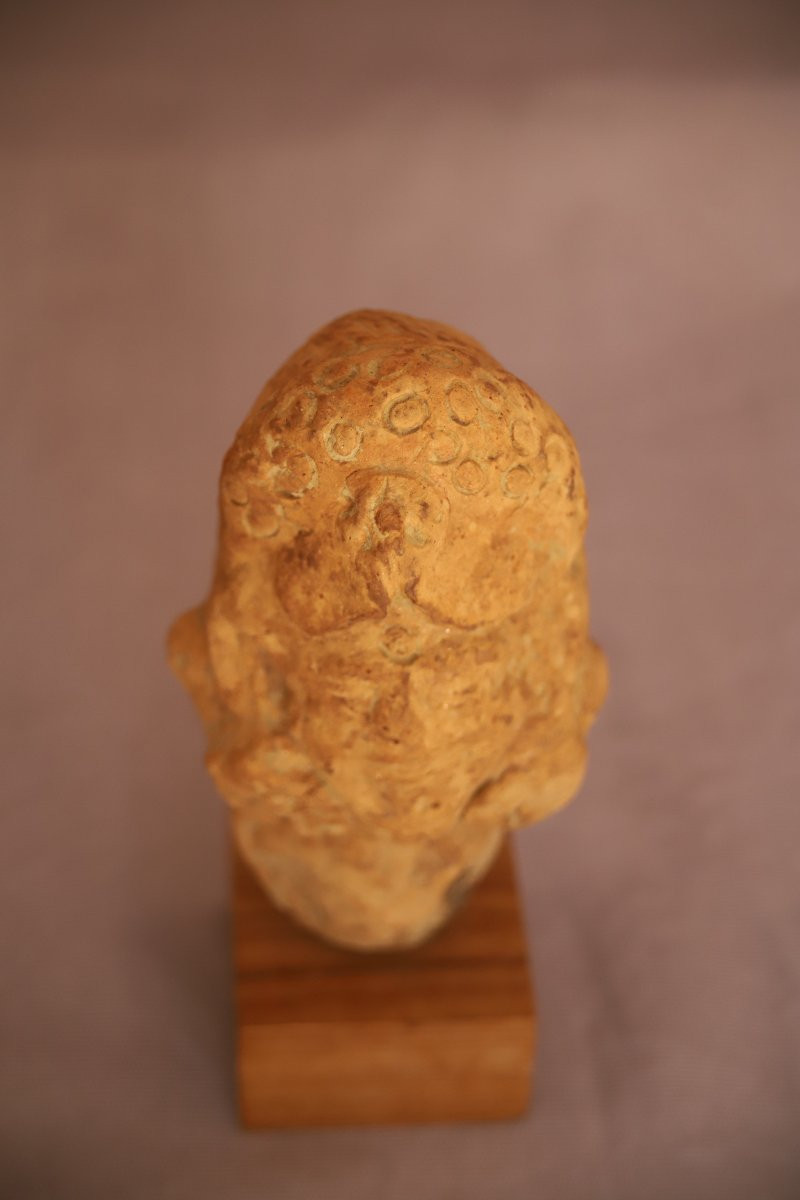 Terracotta Female Head - India, Gupta Period, 4th-6th Century-photo-5