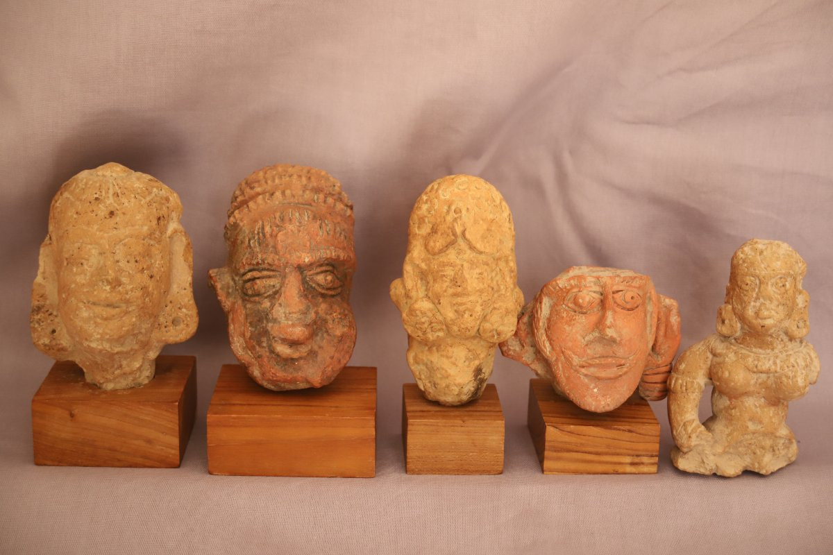 Terracotta Female Head - India, Gupta Period, 4th-6th Century-photo-6