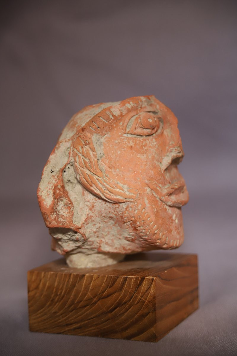 Terracotta Male Head - India, Gupta Period, 4th-6th Century -photo-3