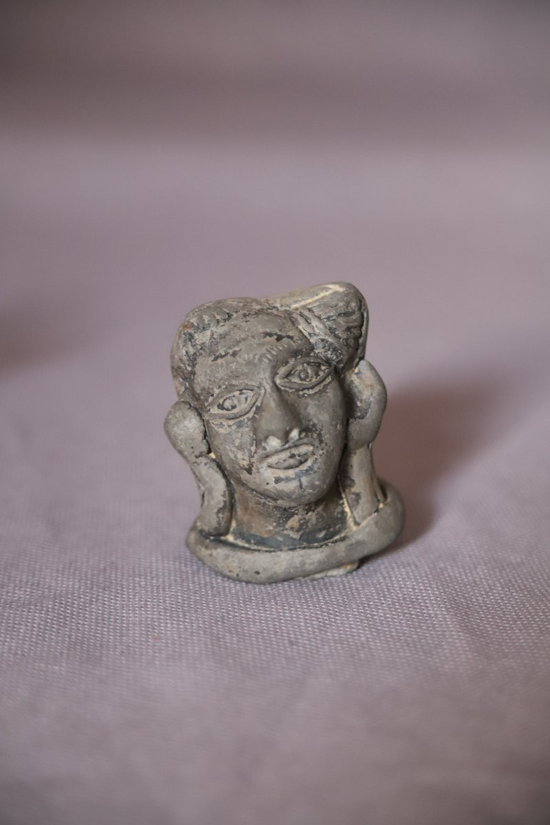 Trois Fragments De Bustes De Déesse  -inde, Empire Maurya, 3ème-2ème Siècle Avant J.c.-photo-2