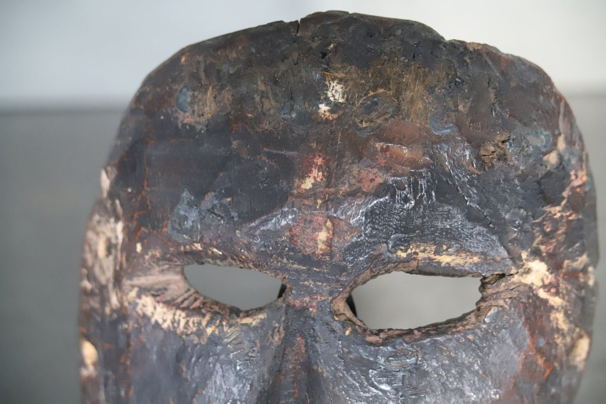 Ancient Anthropomorphic Ritual Mask - Nepal, Middle Hills -photo-3