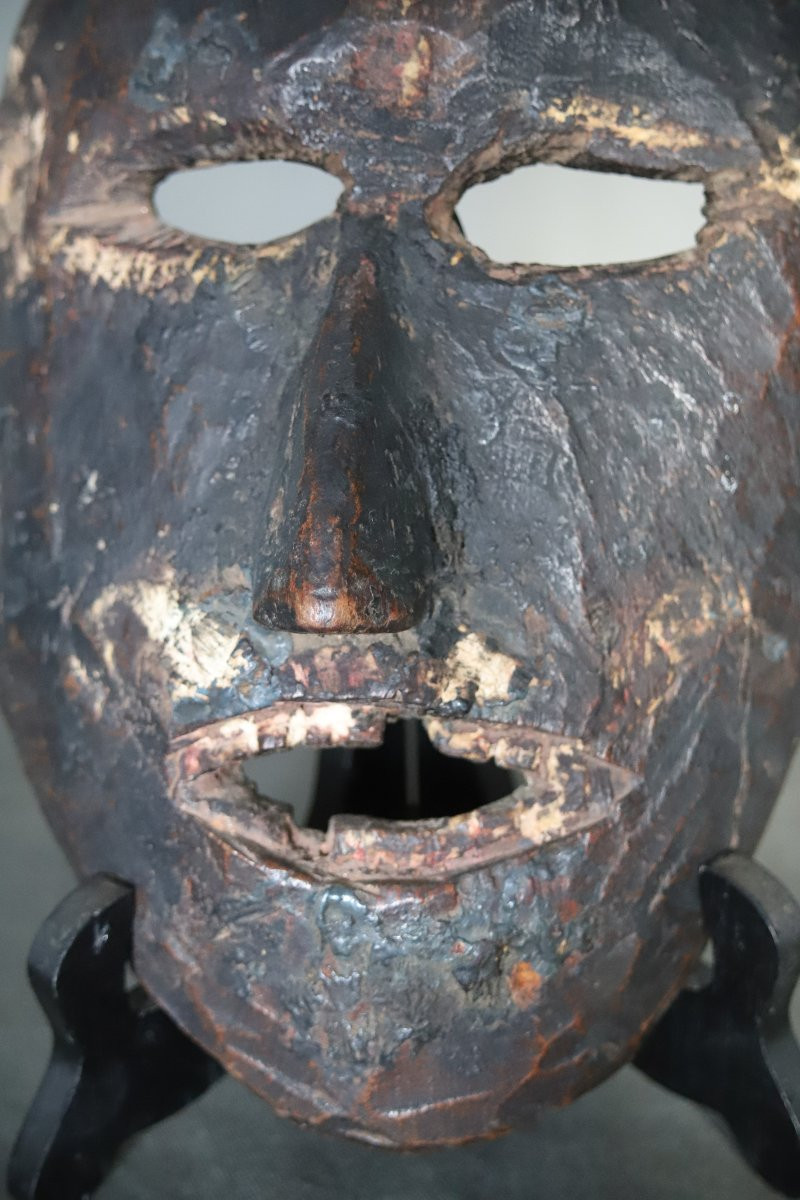 Ancient Anthropomorphic Ritual Mask - Nepal, Middle Hills -photo-4