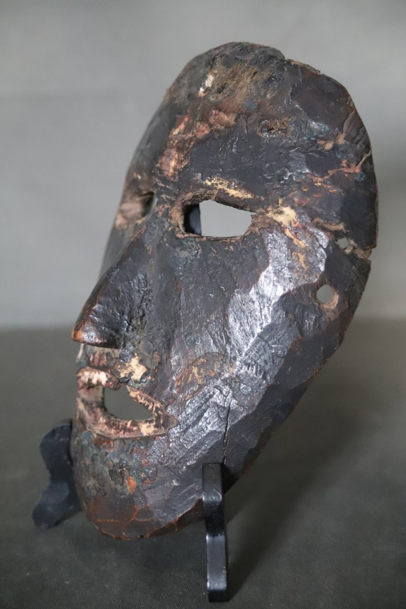 Ancient Anthropomorphic Ritual Mask - Nepal, Middle Hills -photo-2