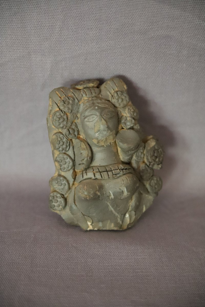 Buste De Déesse Féminine En Terre Cuite - Inde, Empire Maurya, 3ème-2ème Siècle Avant J.c. (3)-photo-2