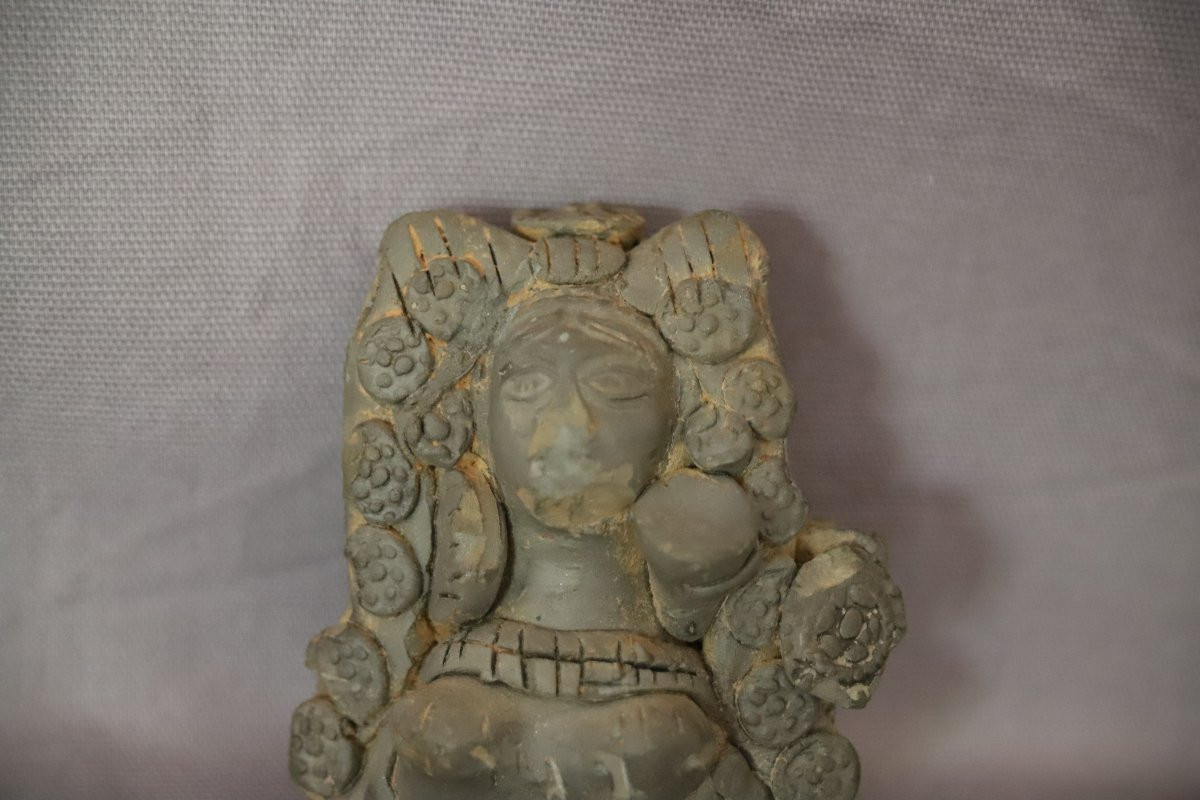 Buste De Déesse Féminine En Terre Cuite - Inde, Empire Maurya, 3ème-2ème Siècle Avant J.c. (3)-photo-3