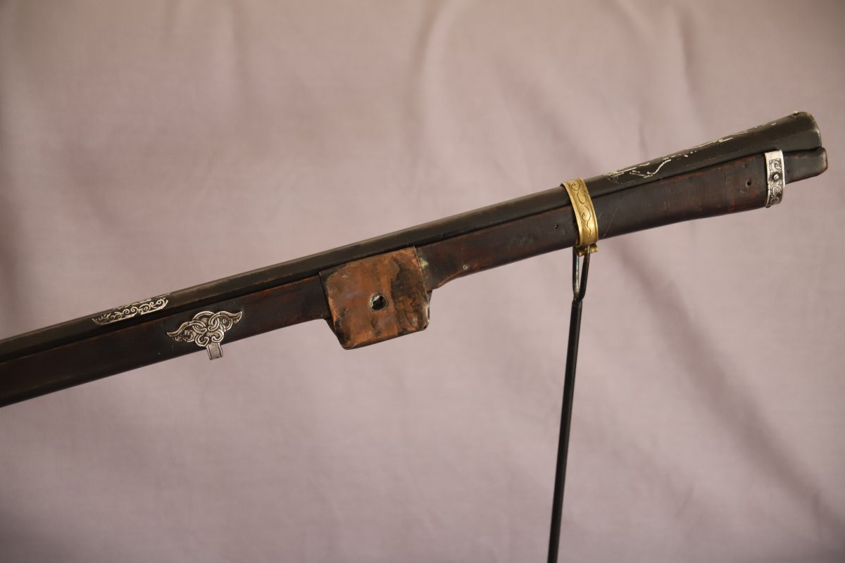 Rare fusil Mongol - Régions de l'Himalaya, Mongolie, 18ème-20ème siècle-photo-2