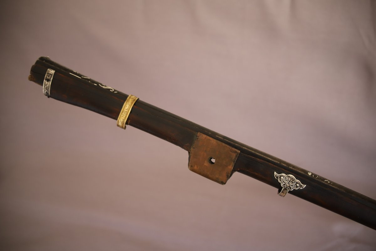 Rare fusil Mongol - Régions de l'Himalaya, Mongolie, 18ème-20ème siècle-photo-8