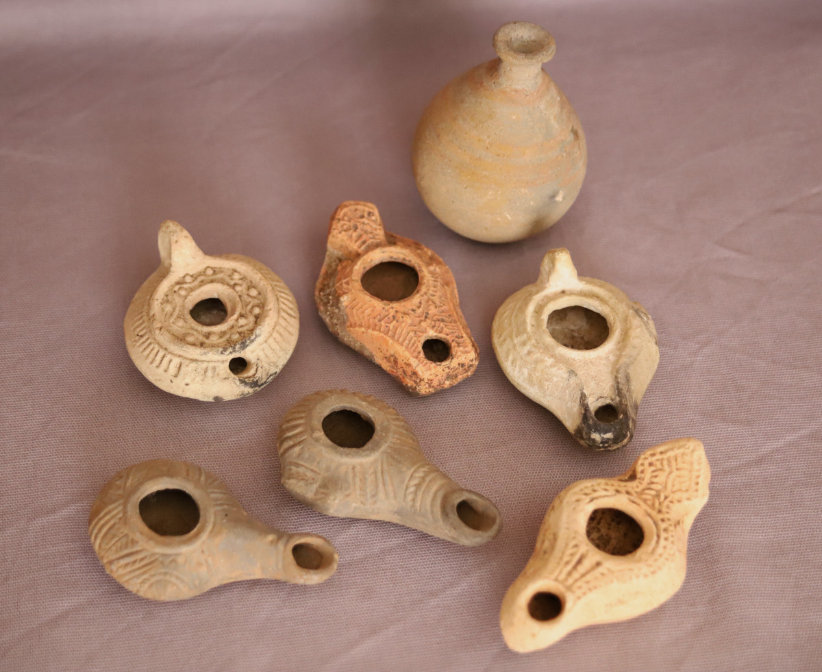 Lot archéologique de lampes à huile en terre cutie - Egypte, période Romaine et Byzantine