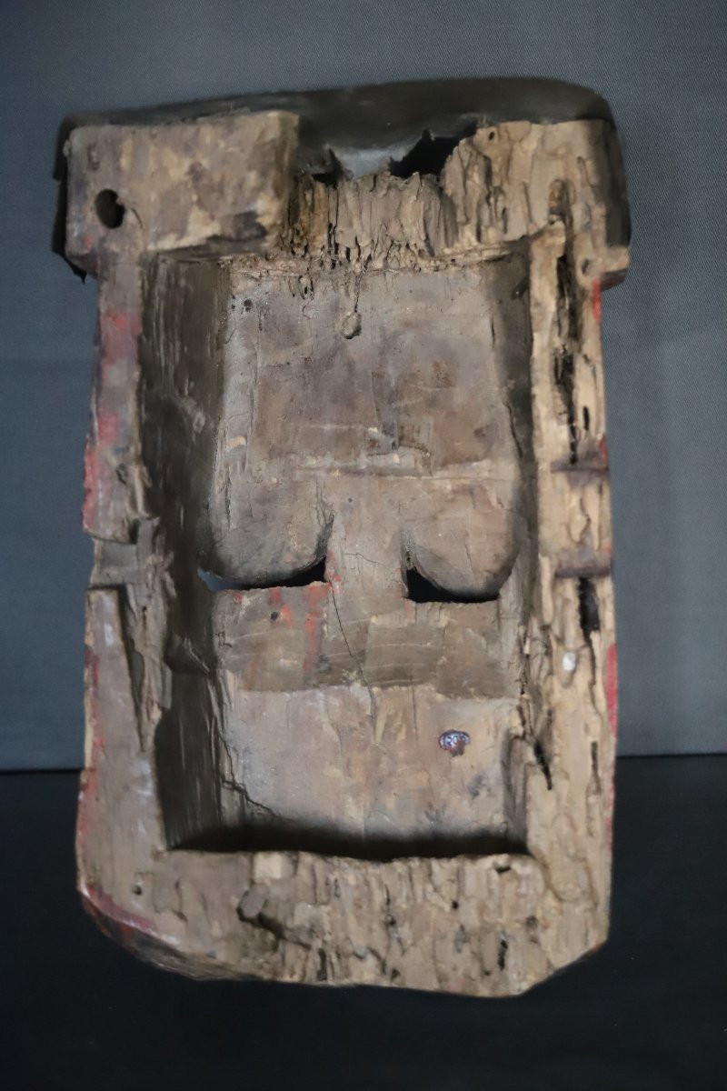 Masque de théâtre hindouiste Rajbanshi - Himalaya, Népal, Teraî-photo-4