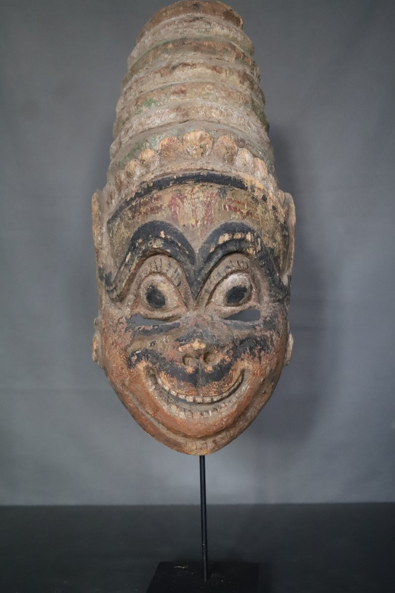 Hindu Theater Mask Representing Hanuman - India, Ceylon Or Nepal-photo-2
