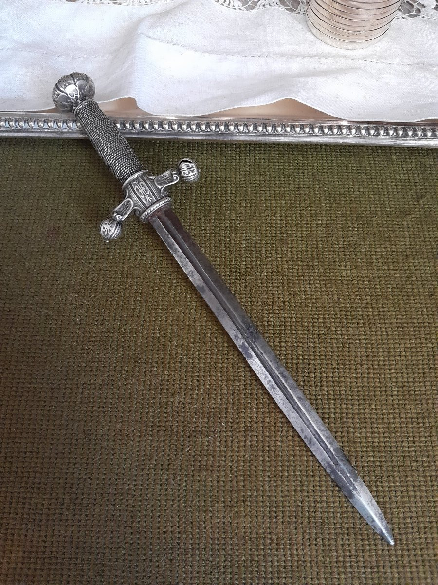 Petit stylet en argent et acier - Probablement travail Français, 18ème-19ème siècle-photo-3