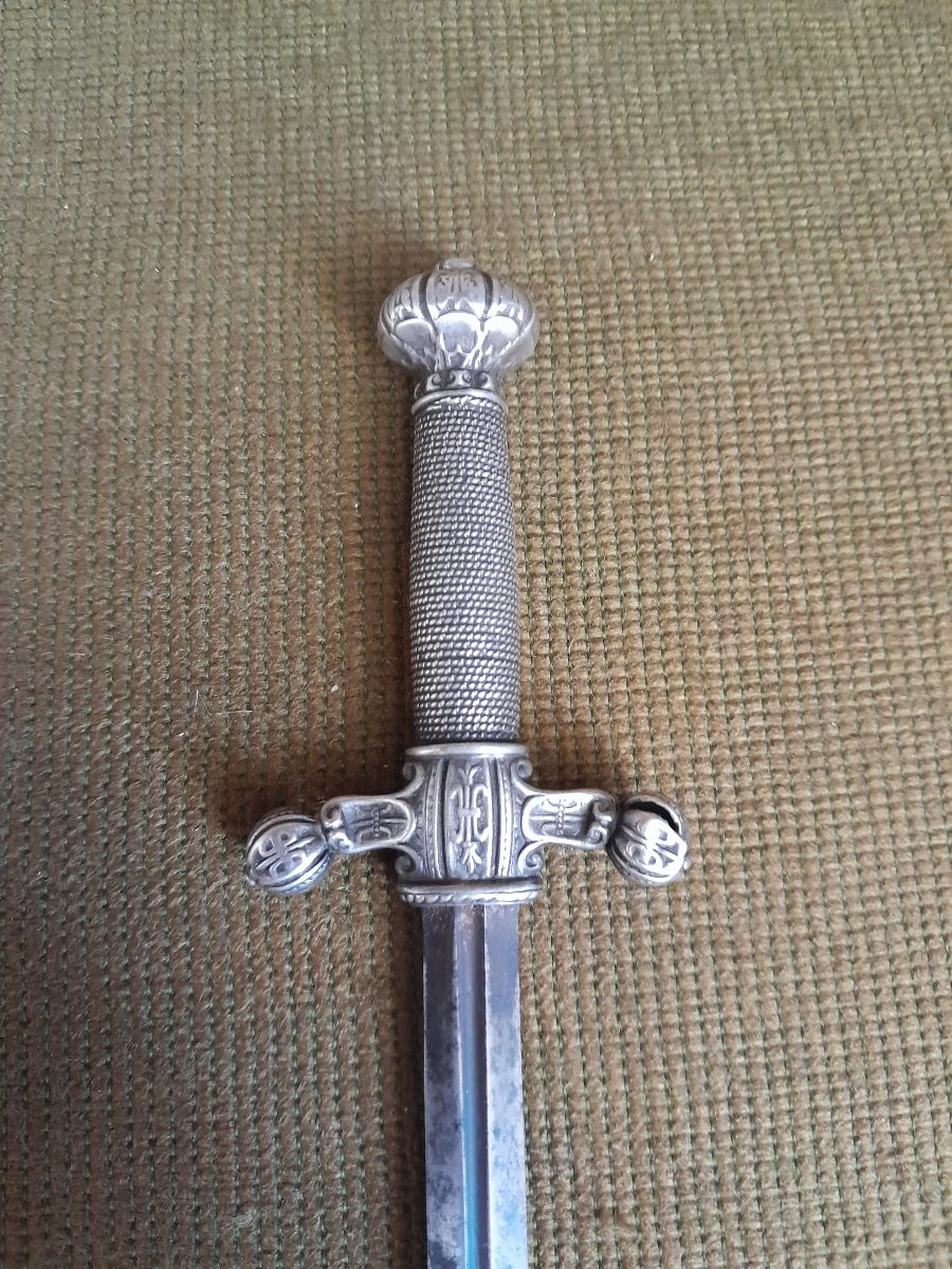 Petit stylet en argent et acier - Probablement travail Français, 18ème-19ème siècle-photo-1
