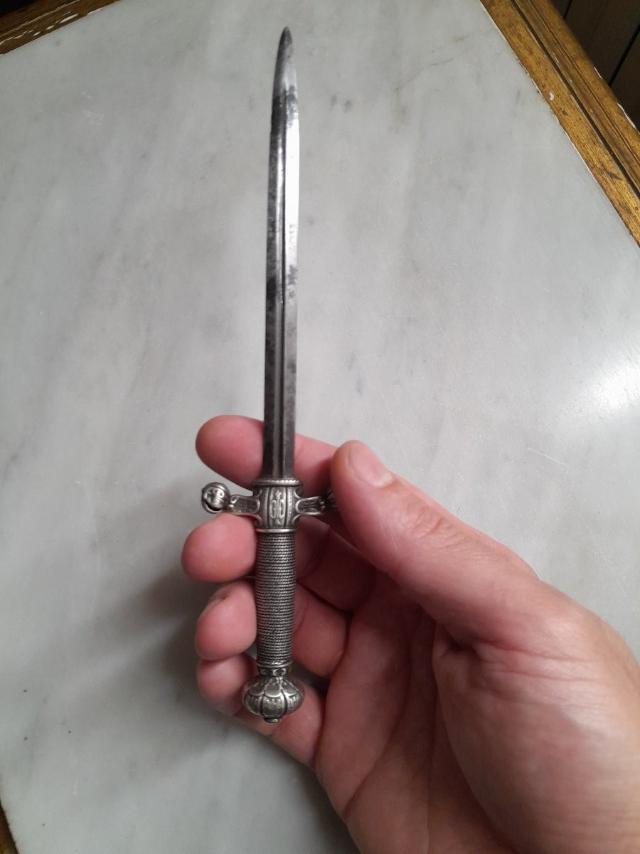 Petit stylet en argent et acier - Probablement travail Français, 18ème-19ème siècle-photo-7