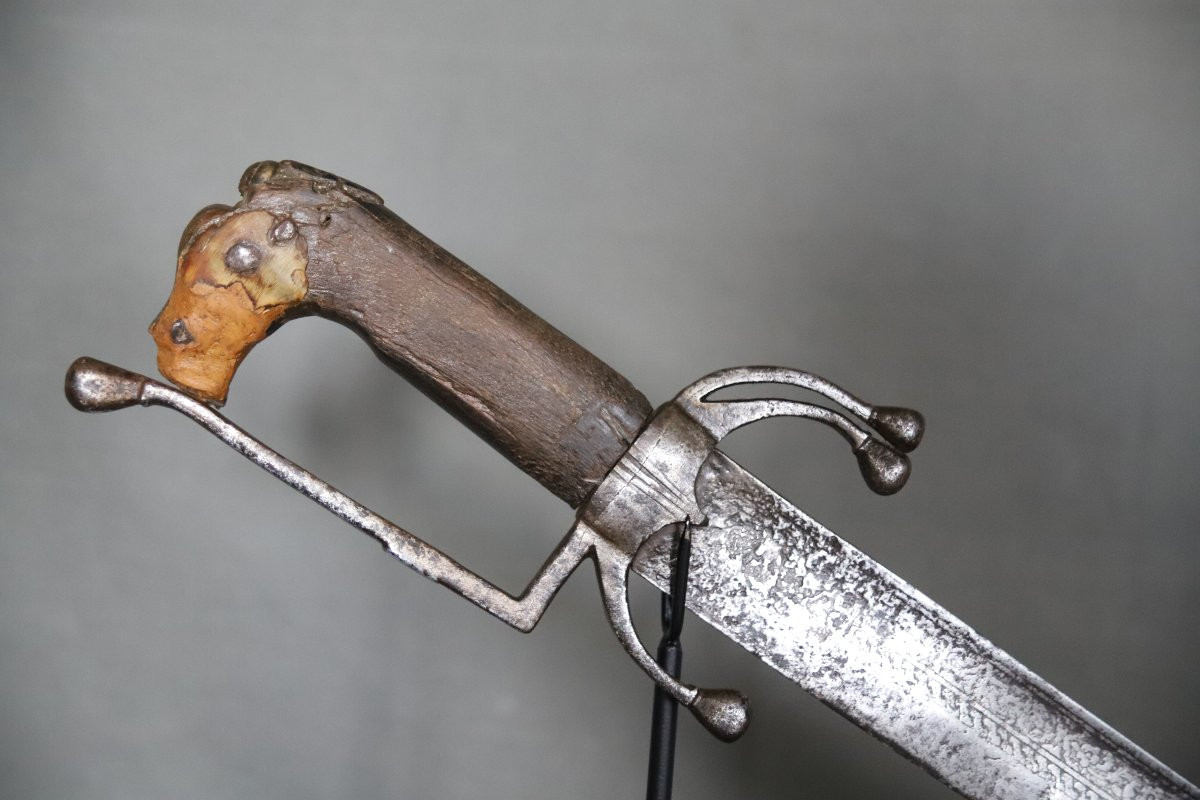 Moroccan Nimcha Saber With Nasrid Blade - Morocco, 17th-18th Century And Earlier Blade-photo-3