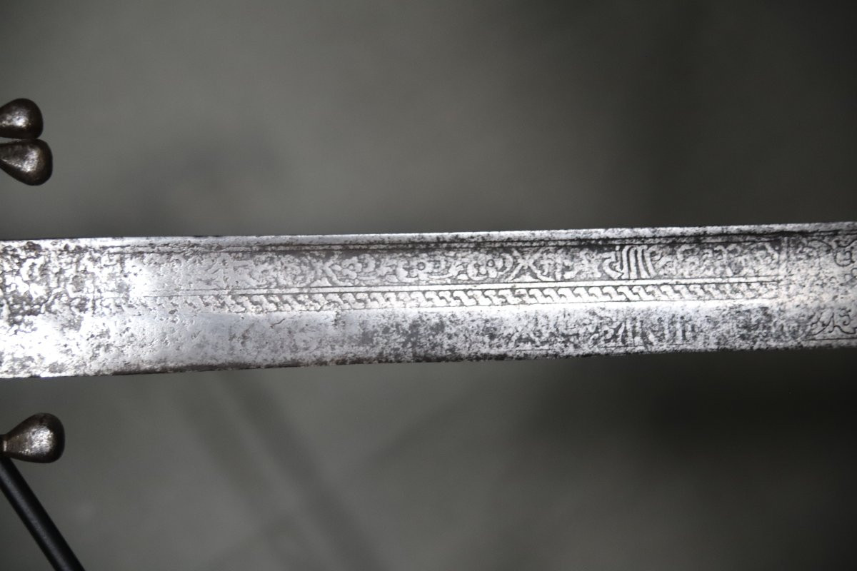 Moroccan Nimcha Saber With Nasrid Blade - Morocco, 17th-18th Century And Earlier Blade-photo-5