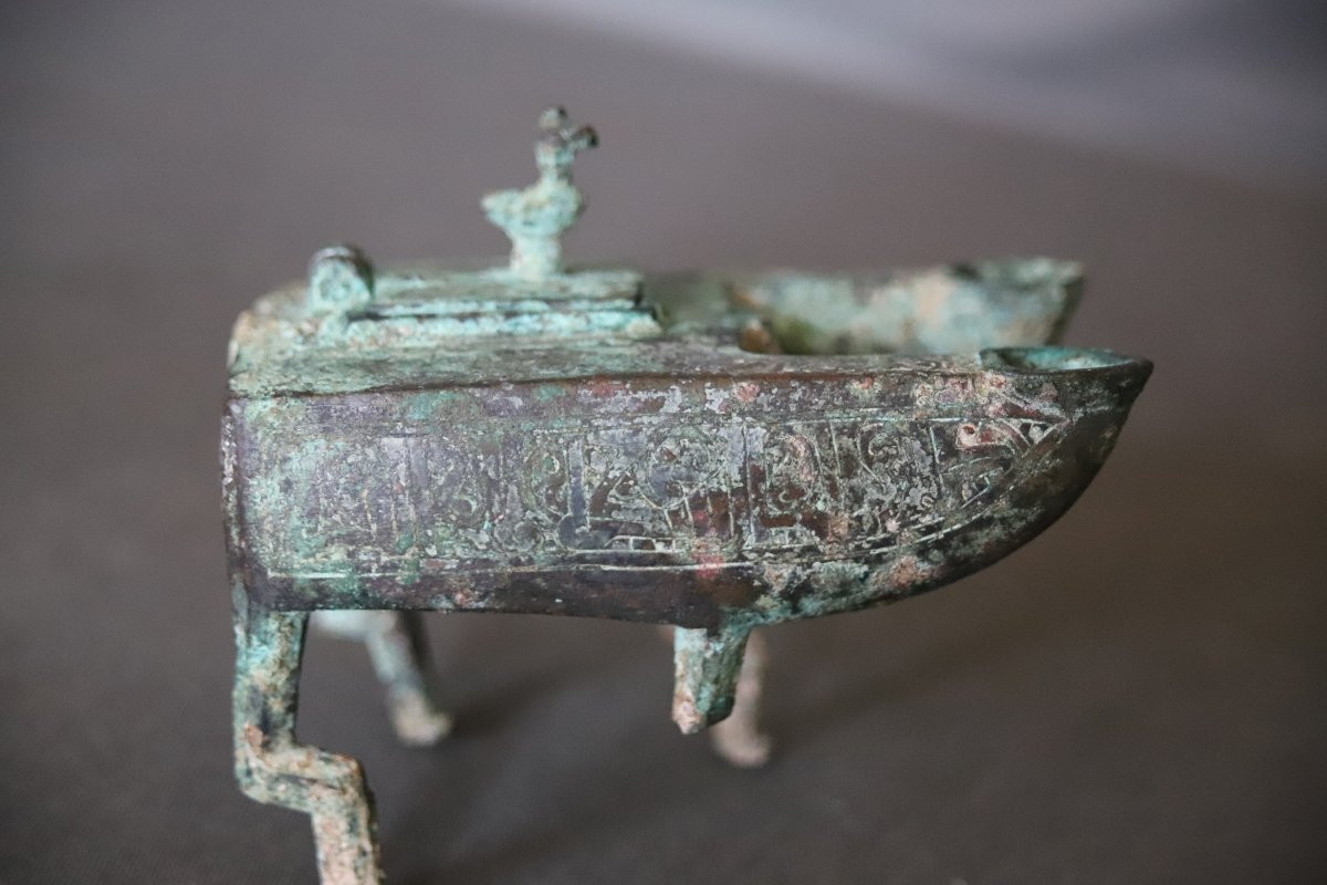 Art Seldjoukide, une lampe à huile en Bronze - Grand Iran, 11ème-13ème siècle-photo-4