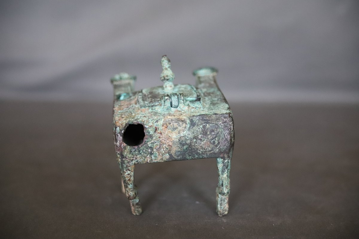 Art Seldjoukide, une lampe à huile en Bronze - Grand Iran, 11ème-13ème siècle-photo-3