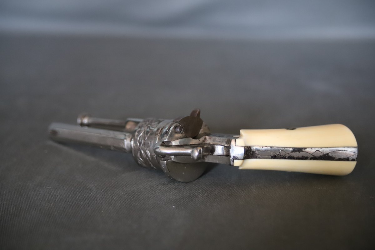   Revolver à broche calibre 7mm - 2nde moitié du 19ème siècle  -photo-4