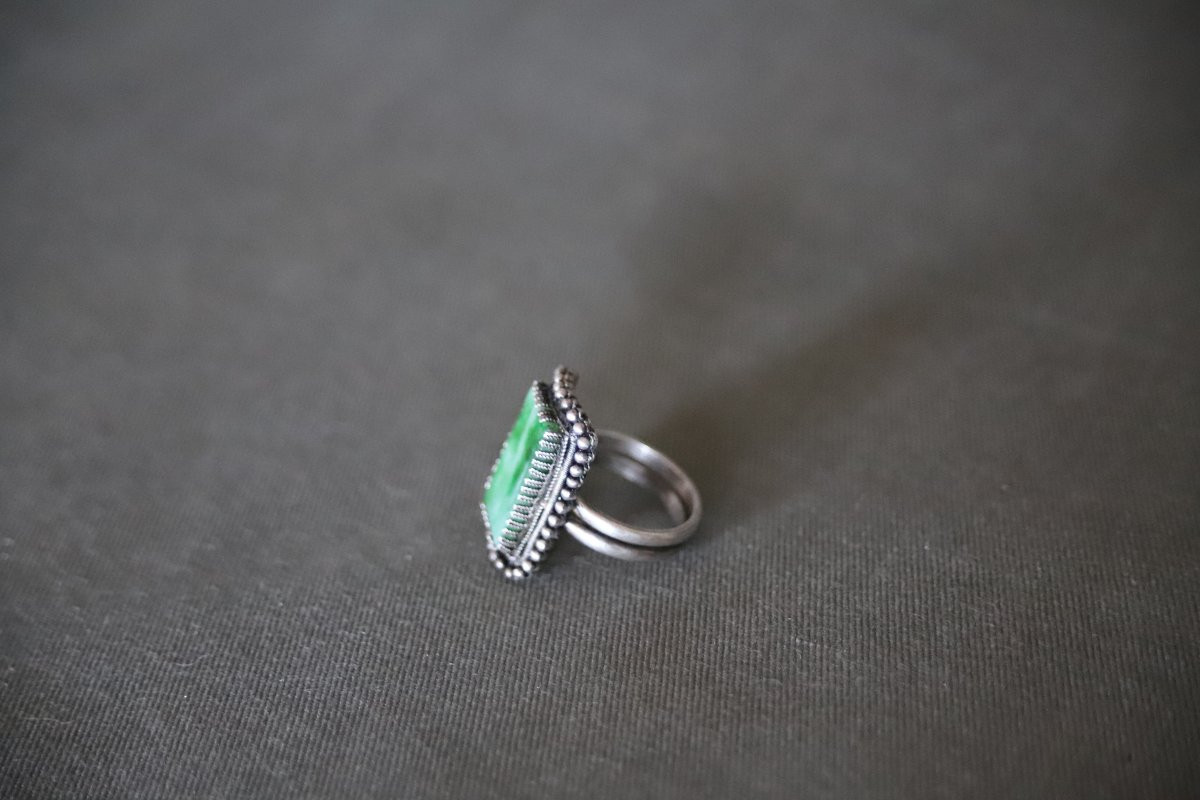 Un lot de bijoux Vietnamiens en argent et jade - Vietnam, vers 1910-1930-photo-1