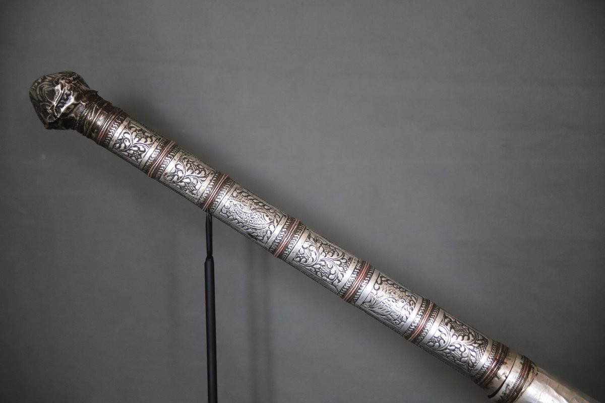 Long Saber Of The Dha Type - Southeast Asia, Probably Burma, Late 19th Early 20th Century-photo-2
