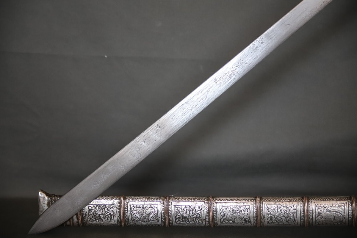 Long Saber Of The Dha Type - Southeast Asia, Probably Burma, Late 19th Early 20th Century-photo-7