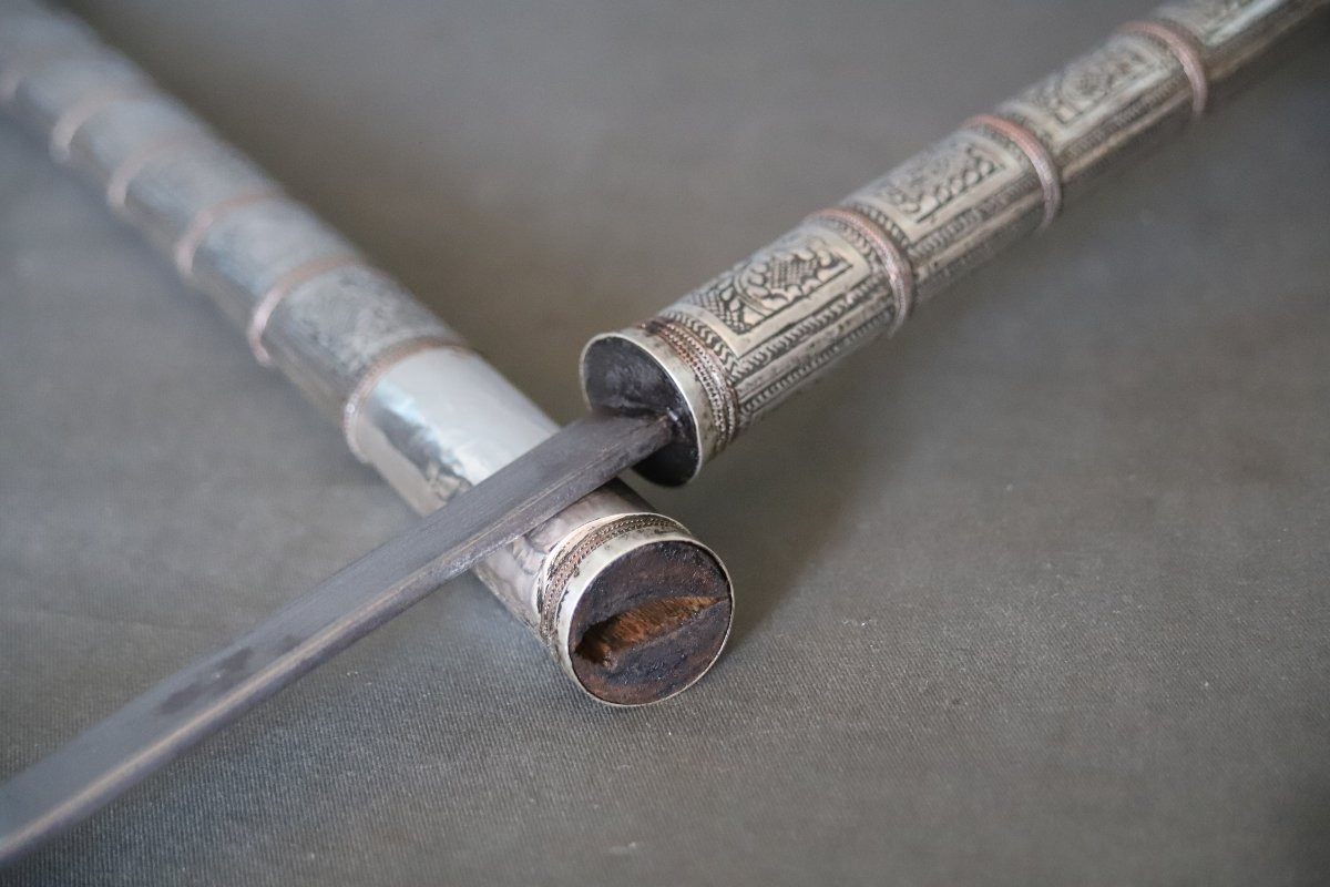 Long Saber Of The Dha Type - Southeast Asia, Probably Burma, Late 19th Early 20th Century-photo-8