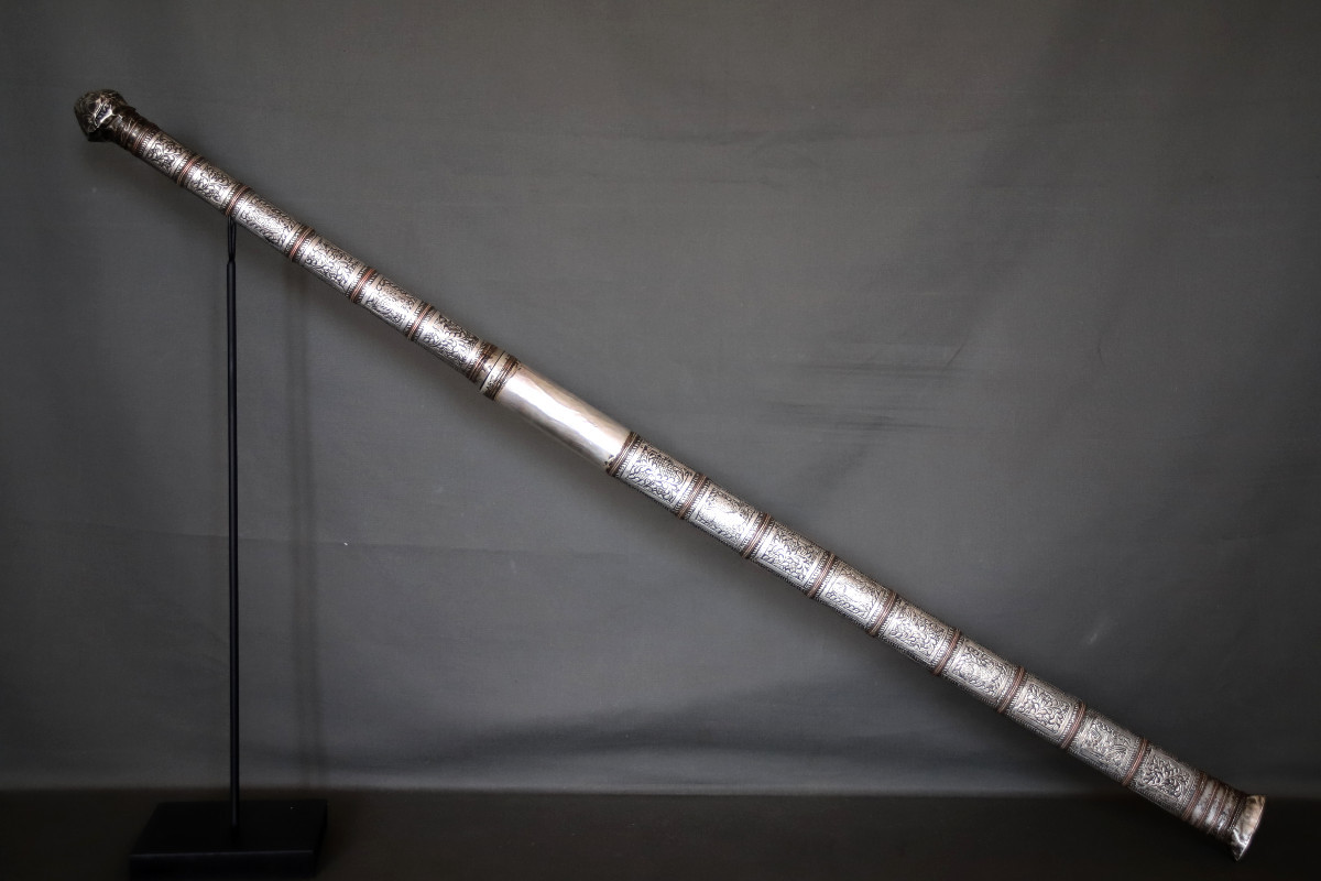 Long Saber Of The Dha Type - Southeast Asia, Probably Burma, Late 19th Early 20th Century