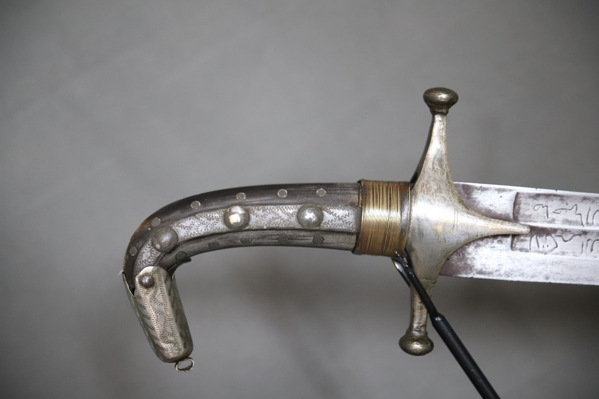 An Arab Shamshir Saber With A Calligraphed Blade - Levantine Countries, Probably Syria, 19th Century-photo-3