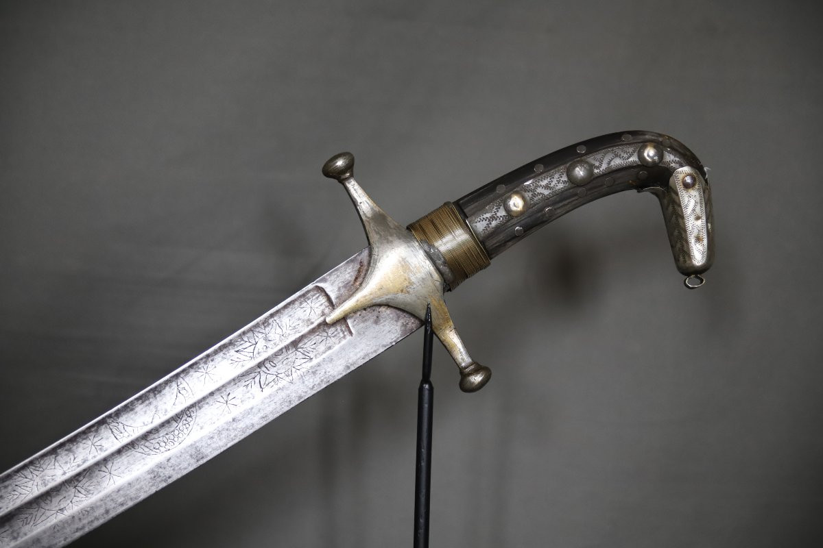 An Arab Shamshir Saber With A Calligraphed Blade - Levantine Countries, Probably Syria, 19th Century-photo-4