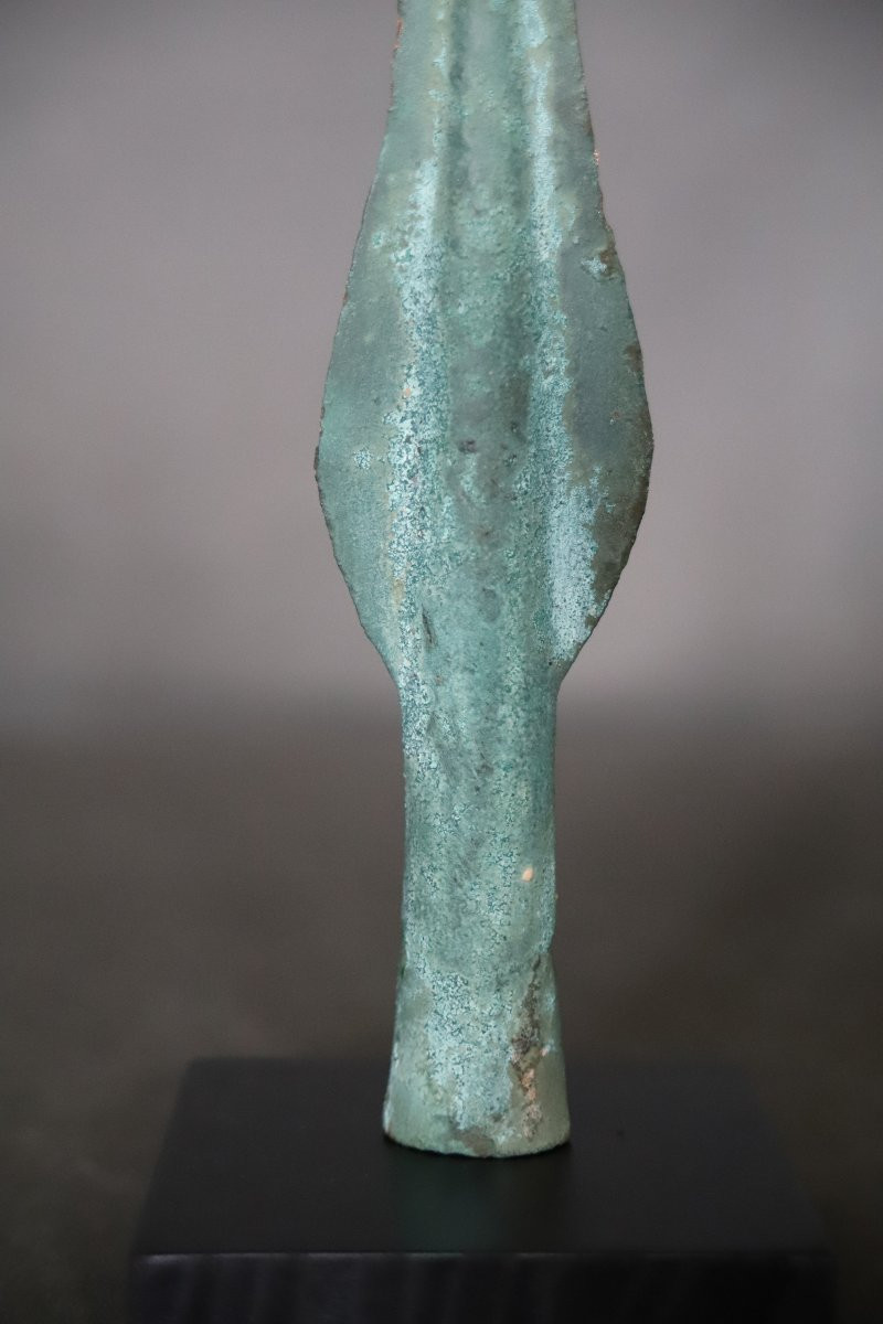 Art Gaulois, pointe de javelot en bronze - France, âge du bronze final (1400-800 av JC)-photo-3