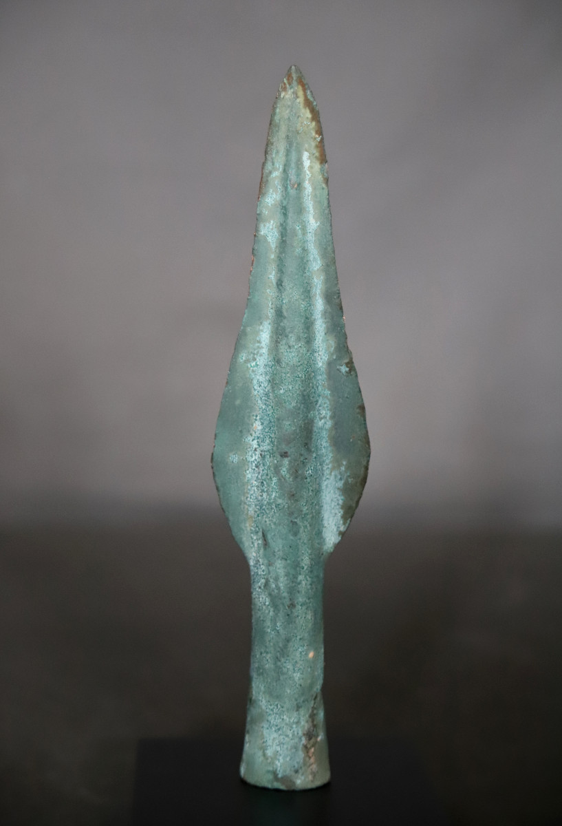 Art Gaulois, pointe de javelot en bronze - France, âge du bronze final (1400-800 av JC)