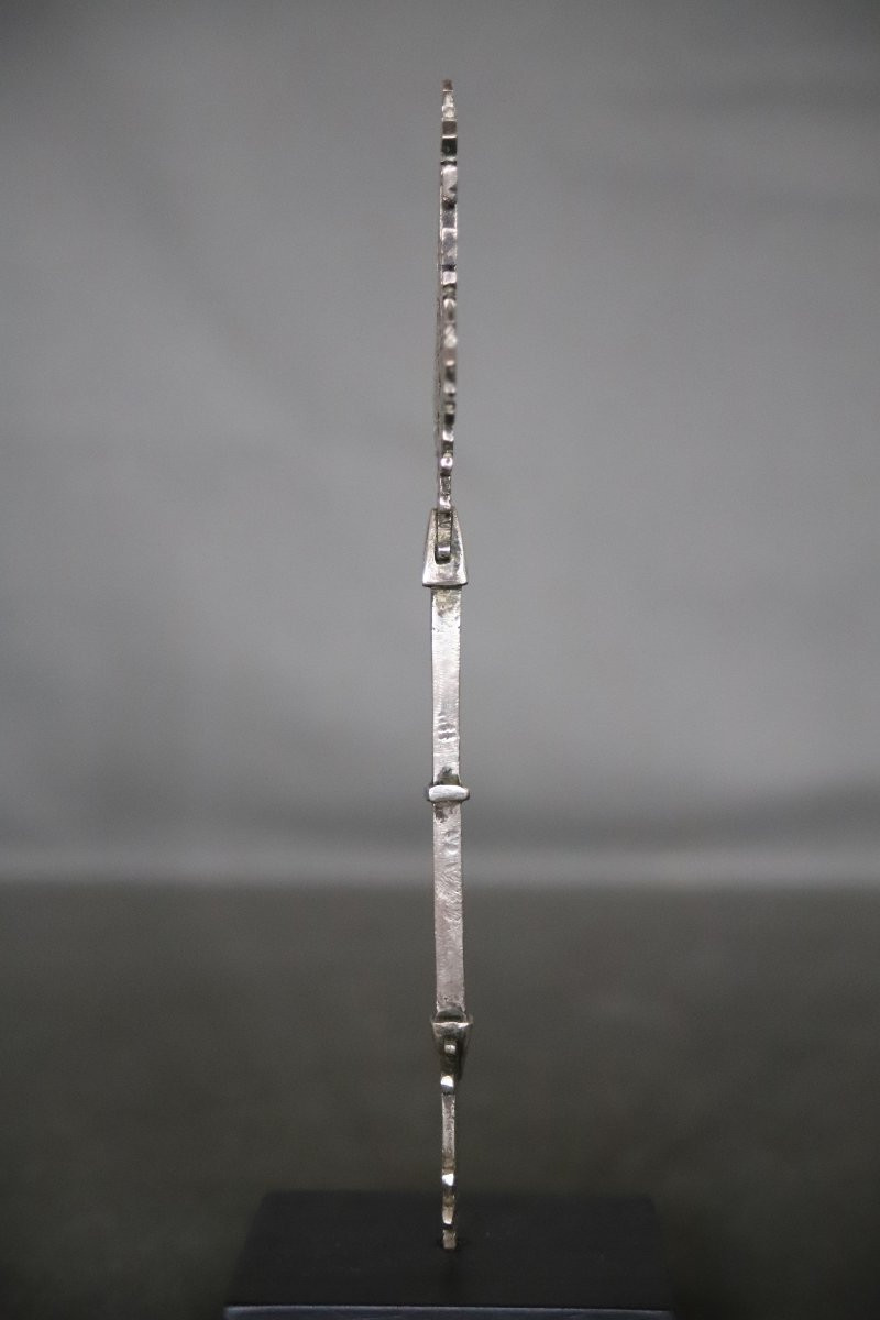 Croix à main Orthodoxe en argent dite Yaegg Masqal - Ethiopie, début 20ème siècle ou antérieure-photo-4