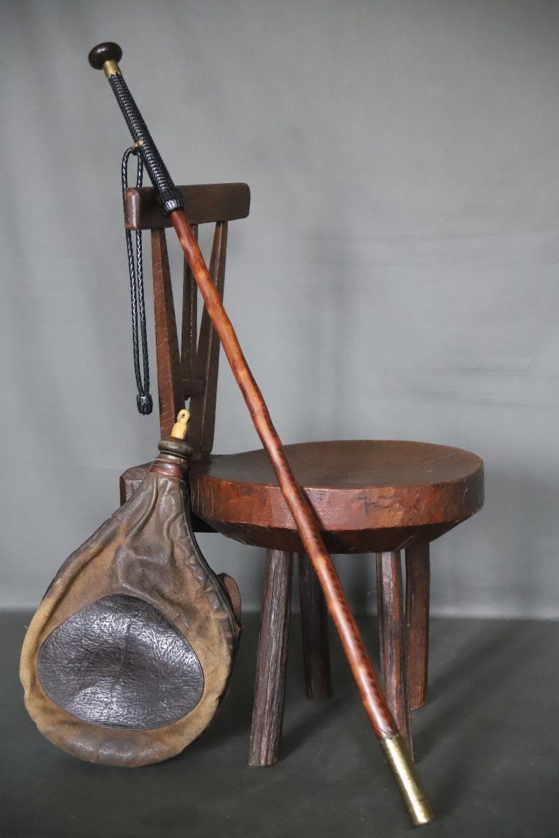 Art populaire Basque - Gourde traditionnelle xahakoa - Début 20ème siècle ou antérieur-photo-2