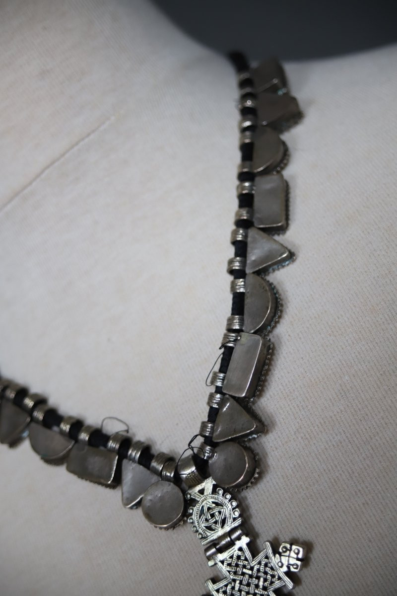 Ethiopian Orthodox Necklace In Silver And Brass - Ethiopia, 20th Century-photo-4