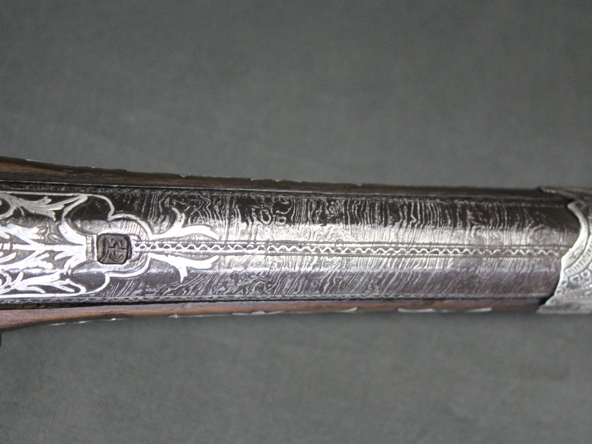 Algerian Moukhala Short Rifle With Damascus Barrel - Algeria, Dated 1855 -photo-2