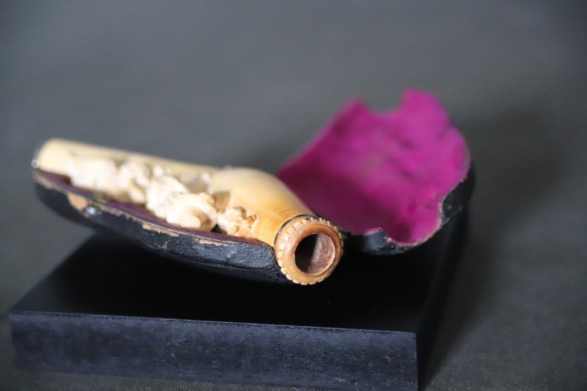 Fume-cigarette (pipe) en écume de mer - 19ème siècle-photo-3