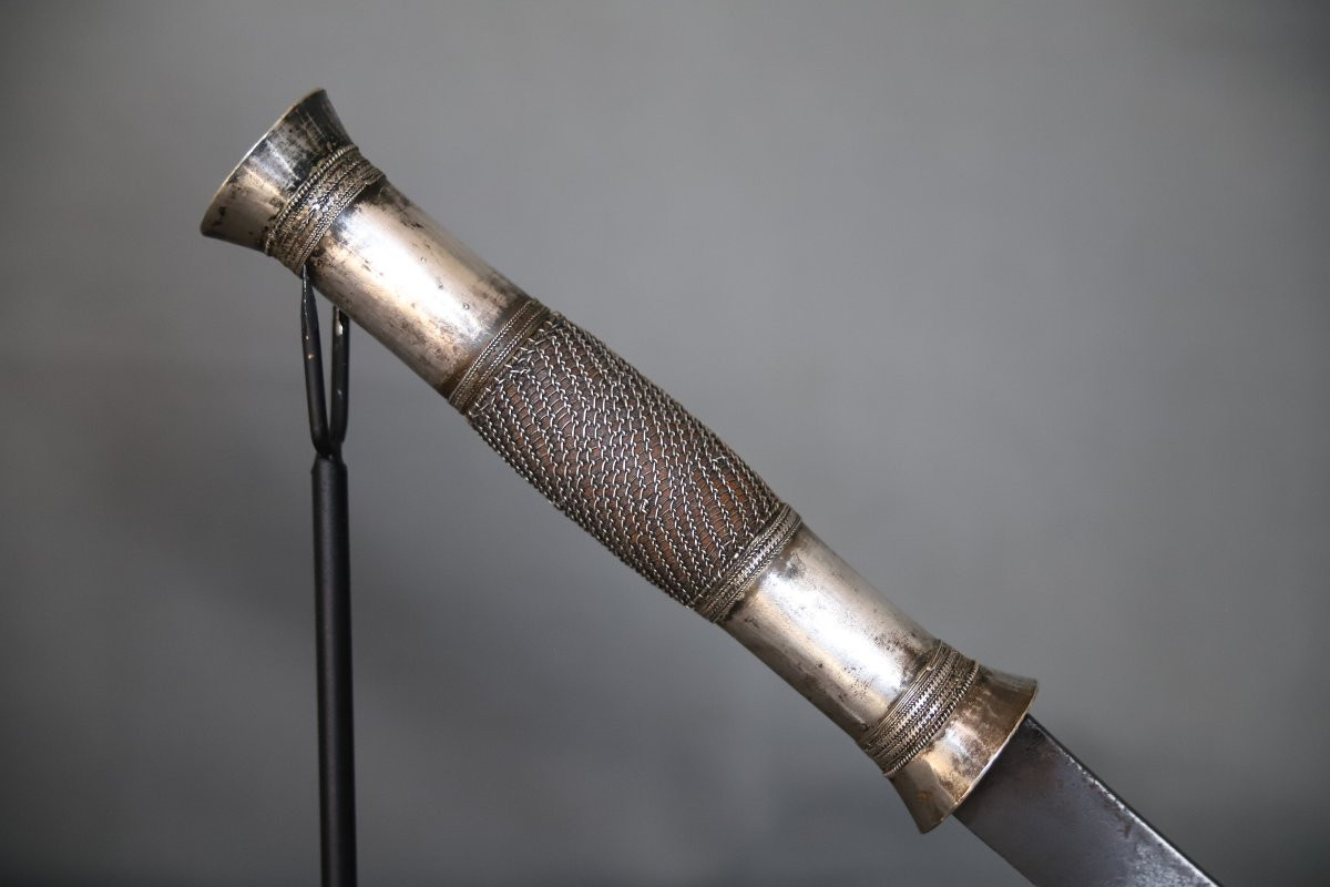 Large Dagger Of The Dha Type Of The Lü And Shan Ethnic Groups - Southeast Asia, Late 19th Early 20th Century-photo-4