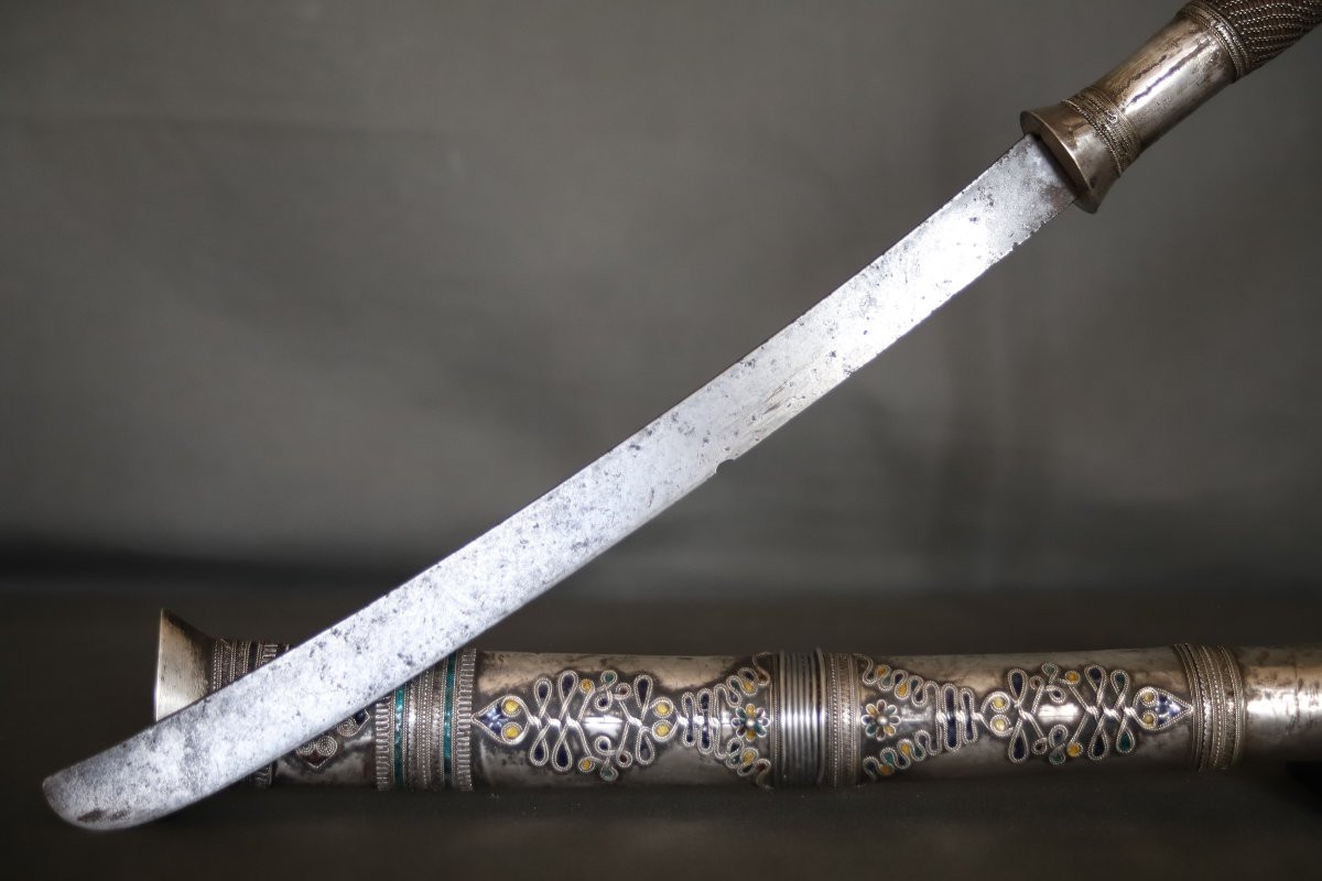Large Dagger Of The Dha Type Of The Lü And Shan Ethnic Groups - Southeast Asia, Late 19th Early 20th Century-photo-8