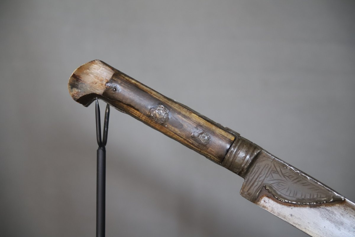 Sabre court dit yatagan - Empire Ottoman, probablement Algérie, 19ème siècle-photo-6