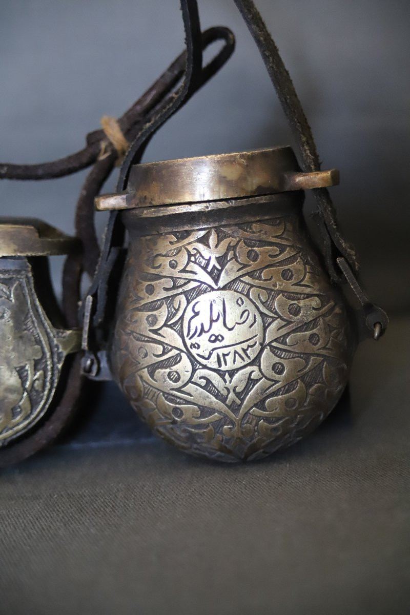 Two Bullet Boxes For Rifle Or Pistol - Muslim World, Dated 1866/67-photo-2