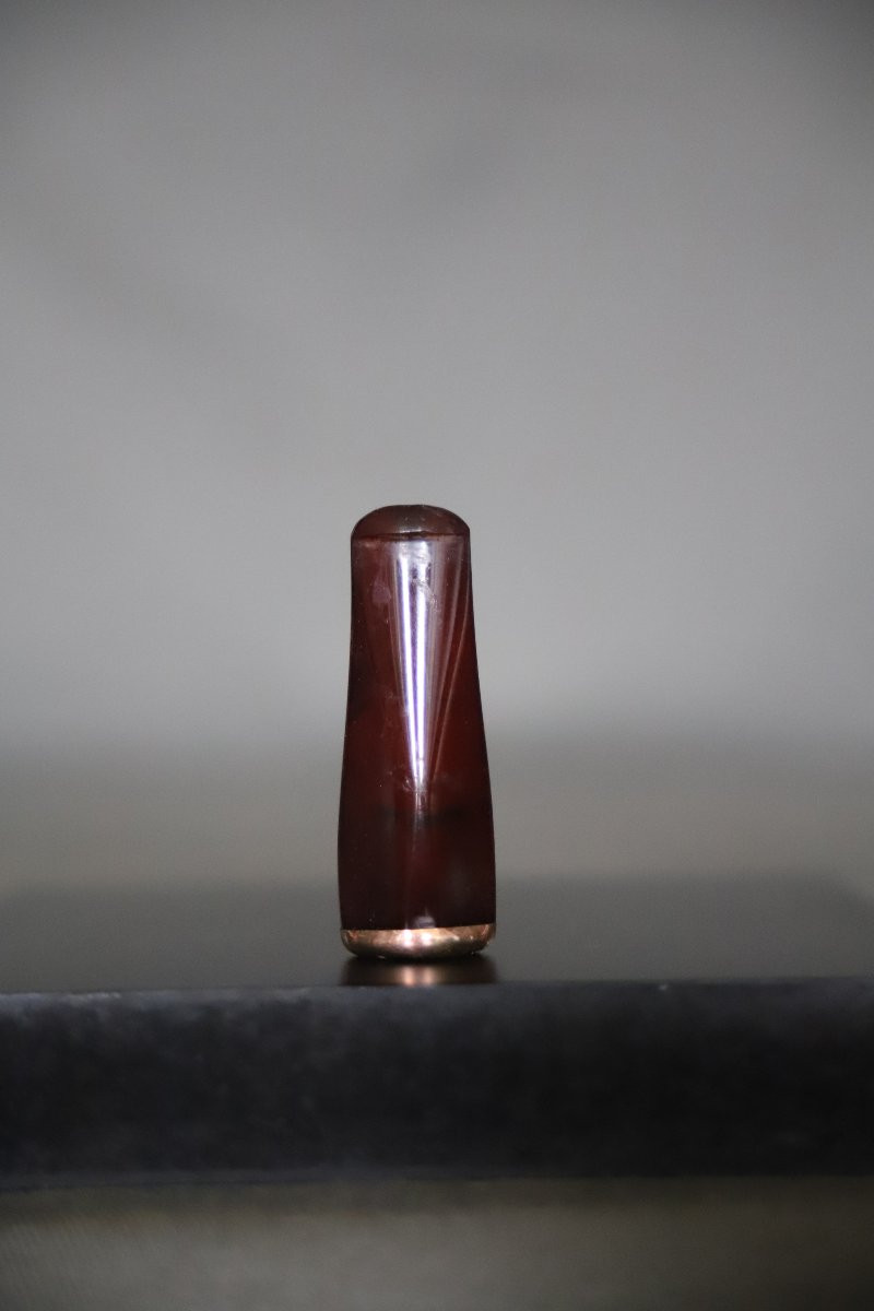 Tobacciana: Amber And Gold Cigarette Holder - Circa 1900-photo-1