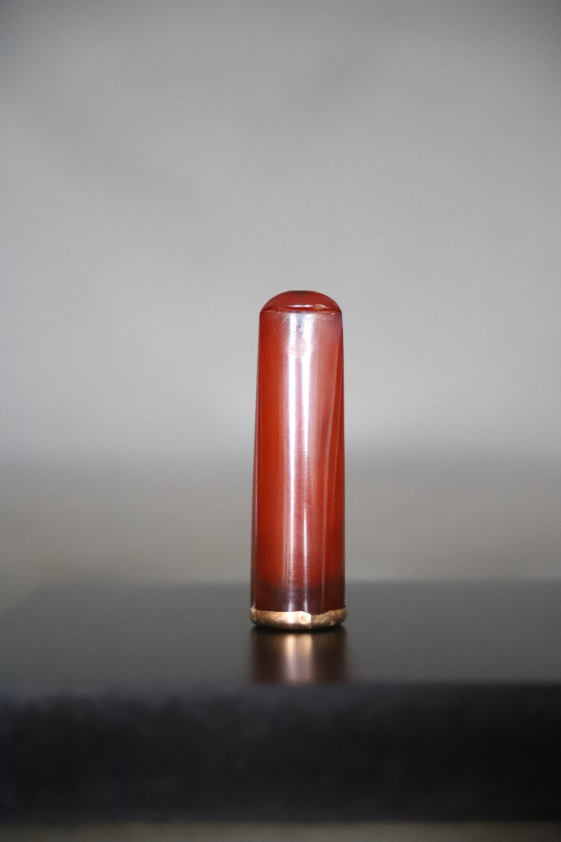 Tobacciana: fume-cigarette en ambre et or - Vers 1900 -photo-4