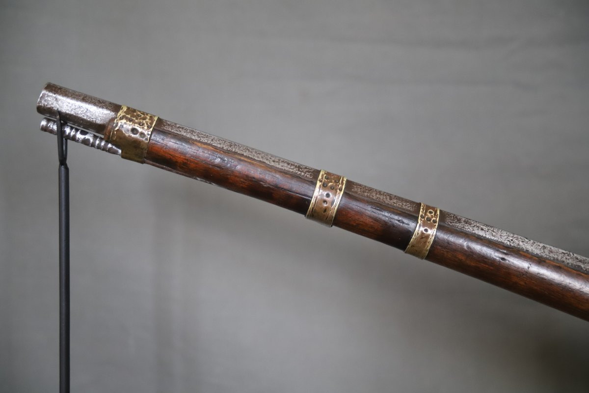 Rare Short Moukhala Bou-habba Rifle From The Moroccan Rif - North Of Morocco, 19th Century-photo-7
